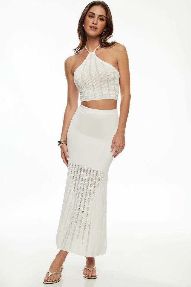 Pointelle Maxi Skirt | Dynamite Clothing