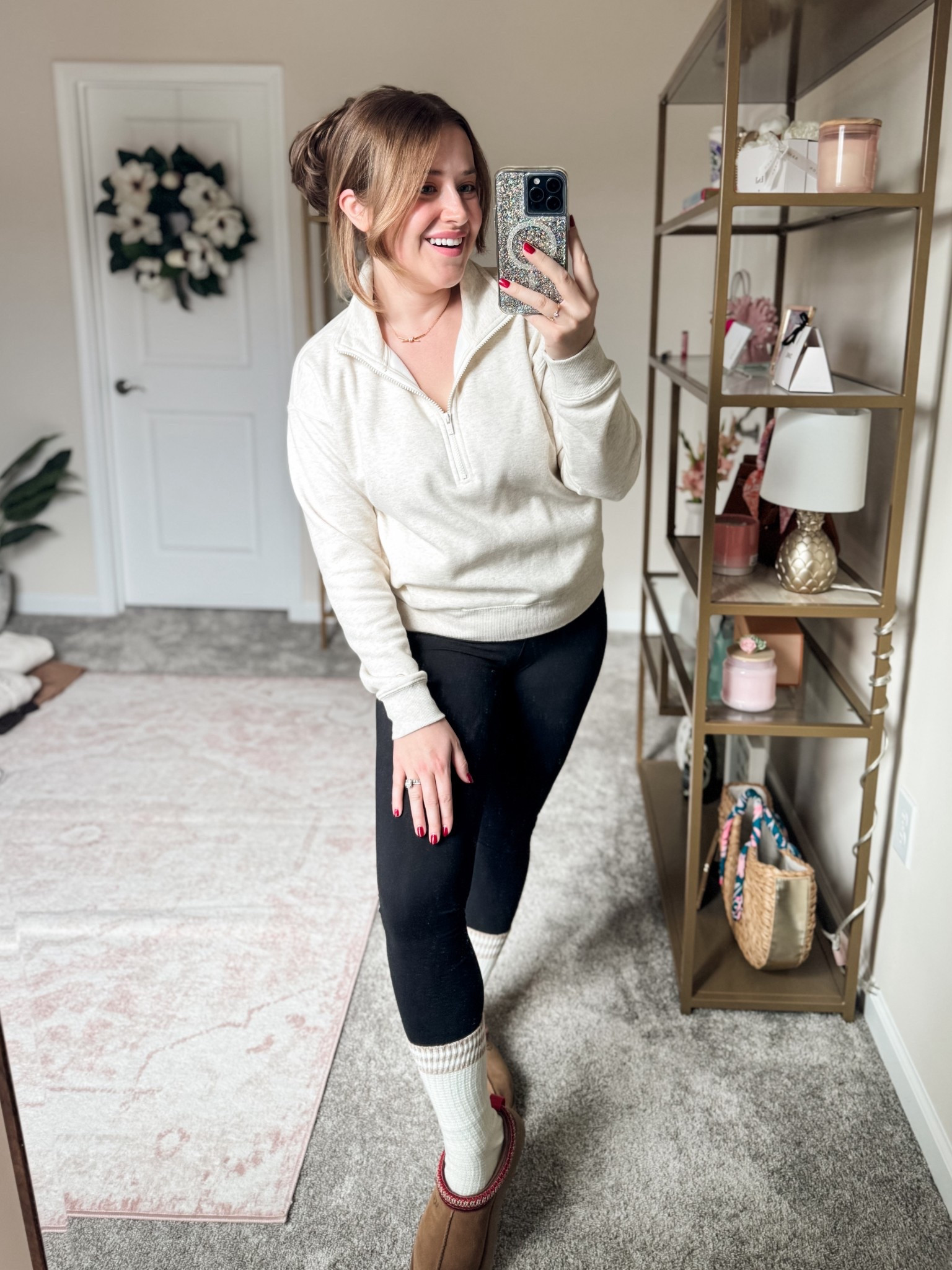 I love this outfit for a casual travel day or every day mom life. This quarter is a piss nursing friendly and feels like real clothes for those days when you just wanna be a little more put together.

#LTKmomlife #LTKootd #LTKFindsUnder50