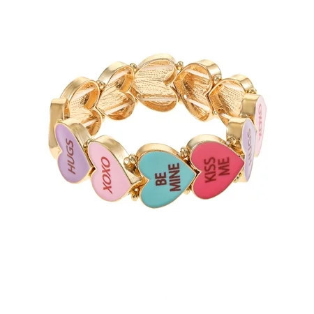 Way to Celebrate Valentine s Day Candy Hearts Bracelets 3 piece | Walmart (US)
