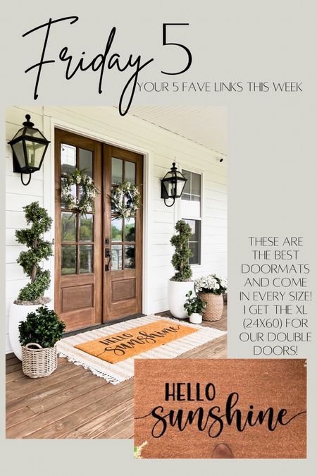 This week’s best sellers and top links in home accessories and Decour all your favorites! Front porch and front door, decor, wreaths, outdoor lantern, lighting, light fixtures, oversize white planters spiral, boxwood, topiary trees, faux artificial silk plants, flowers and trees, hydrangeas geraniums double layered jute scatter rug and doormat, oversized doormat, hello sunshine Etsy find nearly natural target, Amazon affordable home, decor

#LTKSeasonal #LTKstyletip #LTKhome