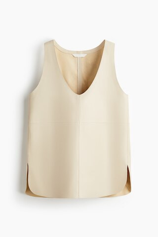 H & M - Tanktop aus Leder - Beige - Damen | H&M (DE, AT, CH, NL, FI)
