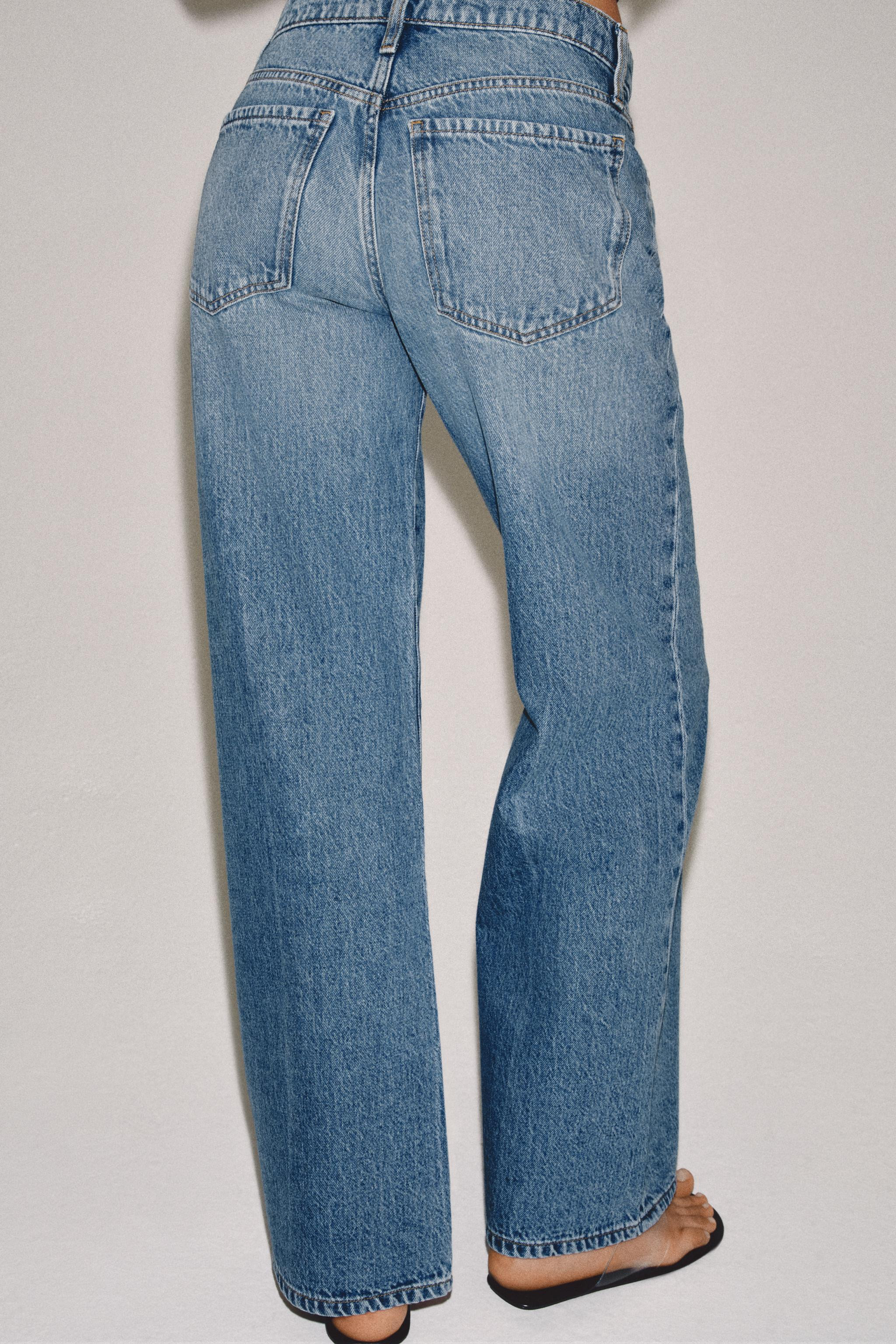 LOW-RISE - WIDE LEG - FULL LENGTHZARA WOMAN COLLECTIONLow-rise jeans with belt loops. Five pocket... | Zara UK