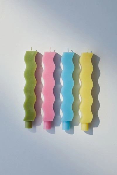 Wave Taper Candle - Set Of 4 | Urban Outfitters (US and RoW)