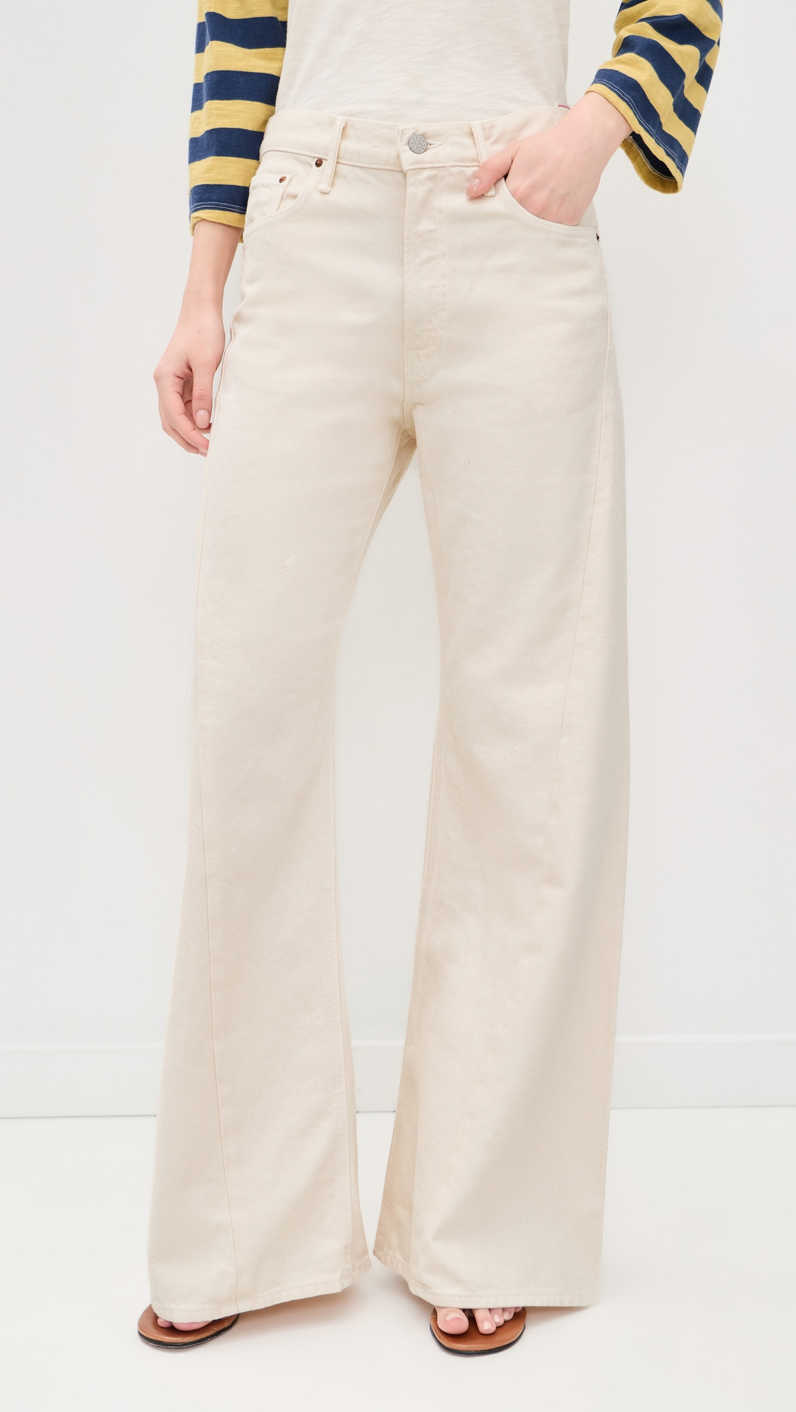 MOTHER The Lemon Twist Sneak Jeans NAT-NATURAL 25 | Shopbop