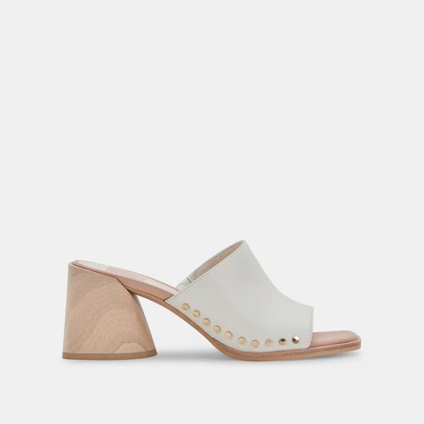 AMINO HEELS IN WHITE LEATHER | DolceVita.com