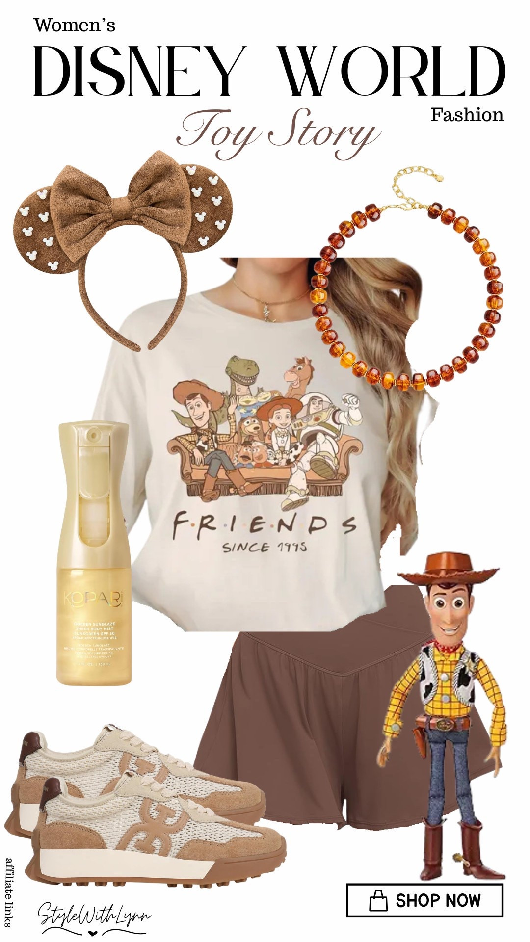 ✨ You've got a friend in style! 🤠💛

Channeling all the cozy Toy Story vibes with this adorable "Friends" graphic tee, comfy brown shorts, neutral Sam Edelman sneakers, and the cutest park-ready accessories. Whether you're rope-dropping Magic Kingdom or snapping photos in Toy Story Land, this Disney World outfit is equal parts cute, comfortable, and character-inspired.

And with the upcoming Toy Story 5 movie on the horizon, there's never been a better time to show off your love for Woody, Buzz, Jessie, and the whole gang! 🚀🐴⭐

Shop this Toy Story outfit inspiration through my links and get park-day ready! 🤎✨

#DisneyWorldOutfit #ToyStoryStyle #ToyStoryLand #ToyStory5 #DisneyFashion #DisneyStyle #DisneyOutfitInspo #DisneyWorldFashion #DisneyInfluencer #DisneyBound #WaltDisneyWorld #ParkOutfit #DisneyOOTD #MagicKingdomStyle #HollywoodStudios #PixarStyle #WoodyInspired #DisneyMerch #ThemeParkStyle #DisneyMomStyle #ShopMyLook #StyleWithLynn #DisneyParksFashion #ToyStoryFans #DisneyVacationStyle 

 #LTKootd #LTKmomlife