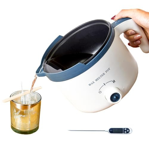 Ksedcon Candle Melting Pot, Electric Wax Melter for Candle Making with Pouring Spout, Non-Stick Small Candle Making Pouring Pot | Amazon (US)