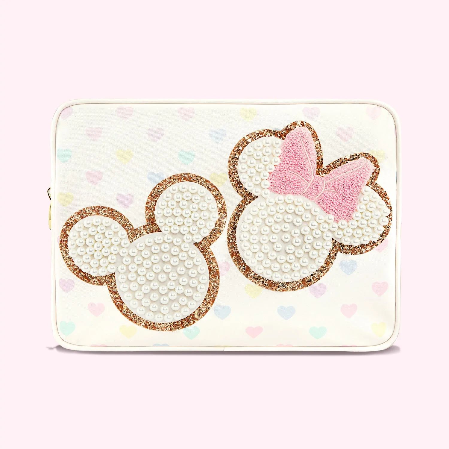 Mickey & Minnie Pastel Hearts Large Pouch | Stoney Clover Lane