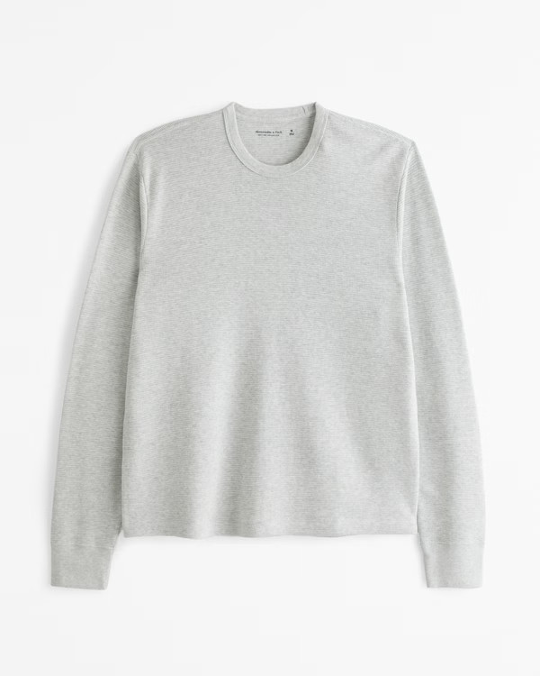 Long-Sleeve Layering Waffle Tee | Abercrombie & Fitch (US)