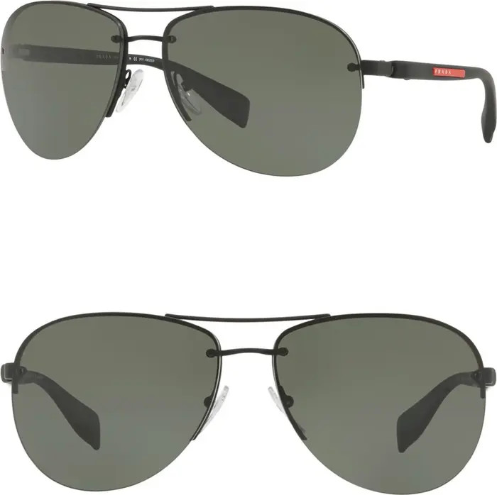 PRADA LINEA ROSSA Polarized 62mm Pilot Sunglasses | Nordstromrack | Nordstrom Rack
