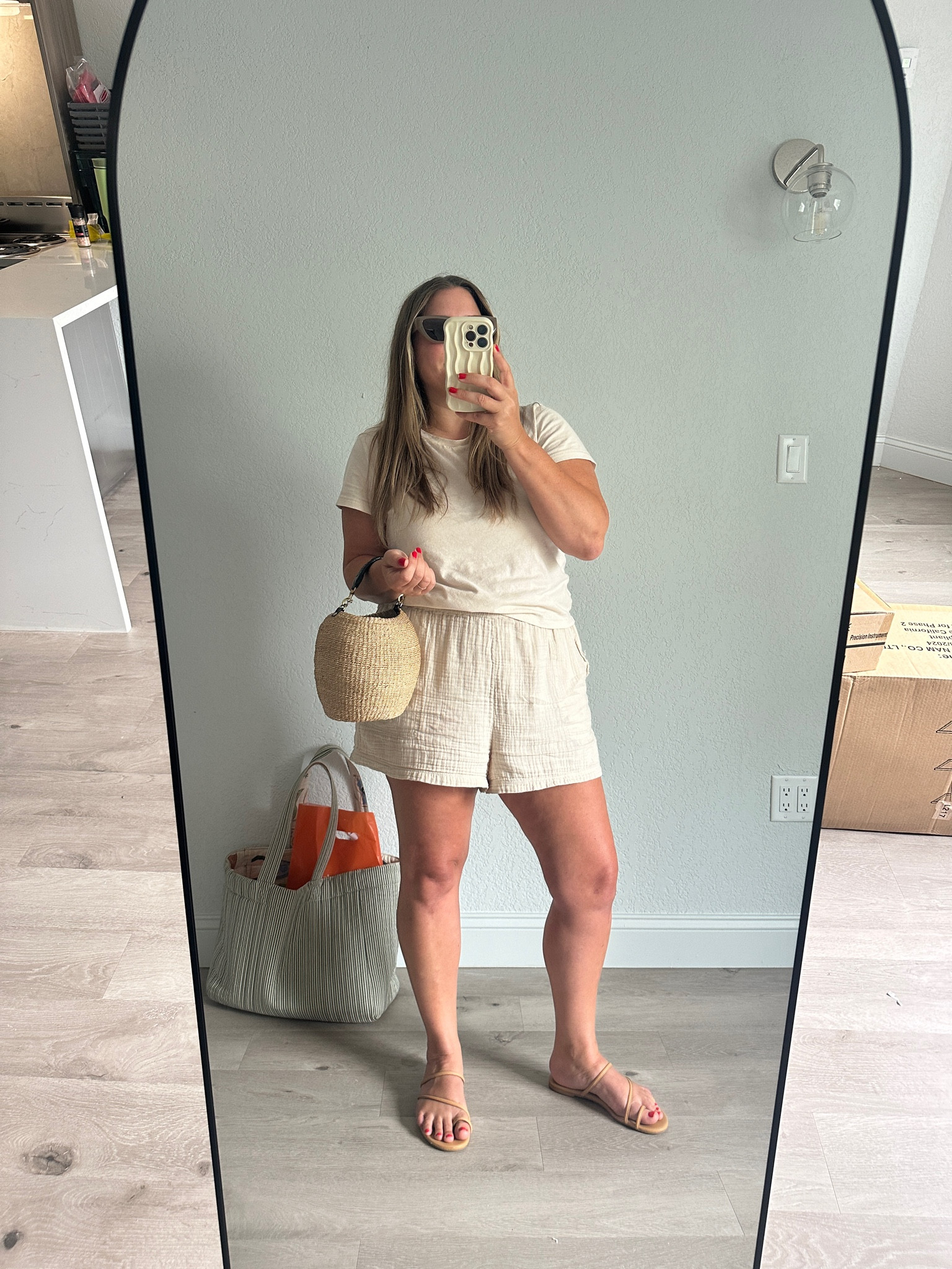 Target top i wear large. These shrunken tees are the perfect inbetween length of crop and regular length. I have it in 5 colors! 

Aerie shorts/ If inbetween size up. 
i went with a large ( i wanted them more roomy so went with my larger size) 

Hot weather outfits
Gauze shorts
Pull on shorts
Summer pool outfit
Beach shorts


#LTKStyleTip #LTKSeasonal #LTKSummerSales