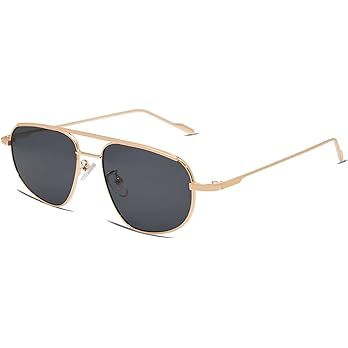 Trendy Aviator Sunglasses for Women with Small Vintage Retro Metal Frame VL9609 | Amazon (US)