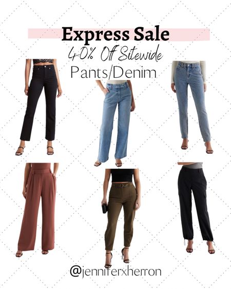 All of these jeans and pants are currently on sale from Express for 40% off. Great for fall outfit staples. 🍂🙌

Follow @jenniferxherron for more inspiration ✨

#LTKfindsunder50 #LTKsalealert #LTKfindsunder100