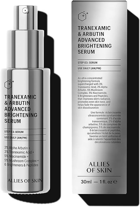 Allies of Skin Tranexamic & Arbutin Advanced Brightening Serum | Lightweight Daily Serum with Pep... | Amazon (US)