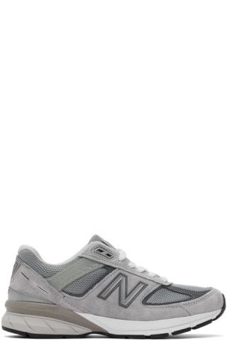 Grey Made in US 990 v5 Sneakers | SSENSE