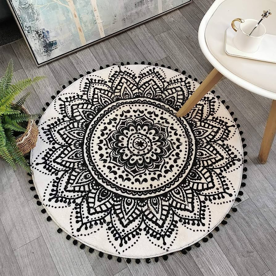 Uphome Boho Round Rug for Bedroom Amazon home decor finds amazon favorites | Amazon (US)