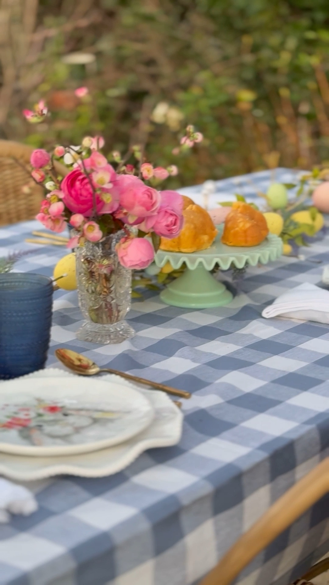 Easter tablescape idea! The tablecloth and cake stand are also perfect for spring and summer! @wayfair has so many gorgeous entertaining essentials to choose from! 💗🌸 #wayfair #wayfairpartner 

#LTKHome #LTKParties #LTKFindsUnder100