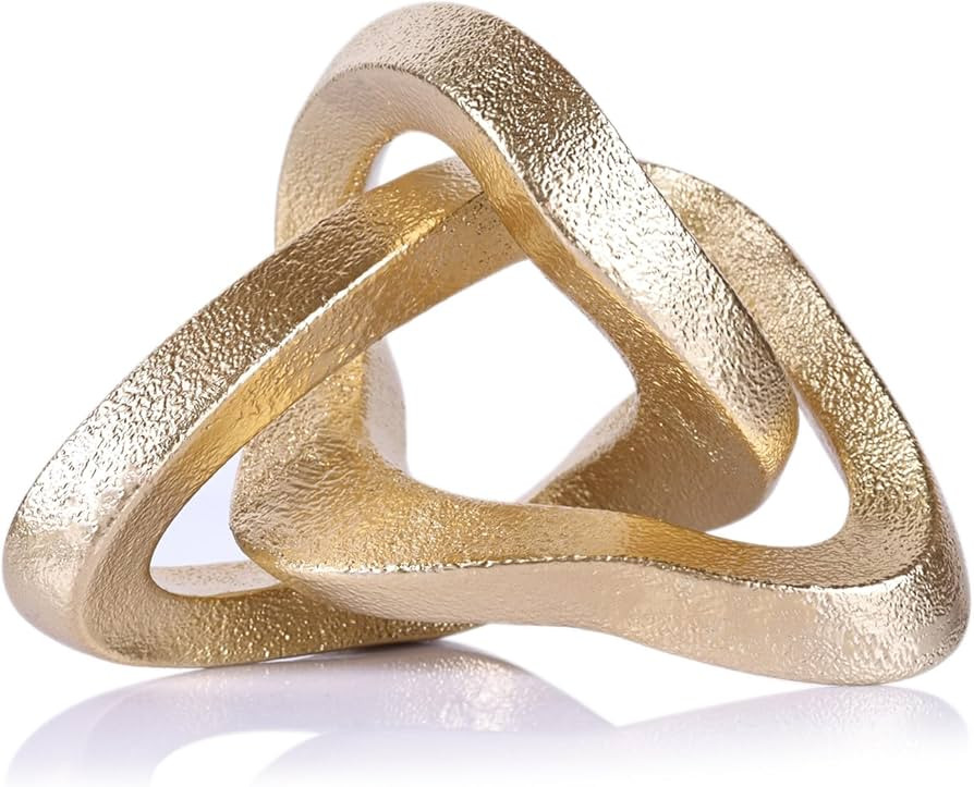LCCCK Infinity Knot Sculpture Gold Knot Decor Object, Abstract Knick Knacks Coffee Table Modern S... | Amazon (US)