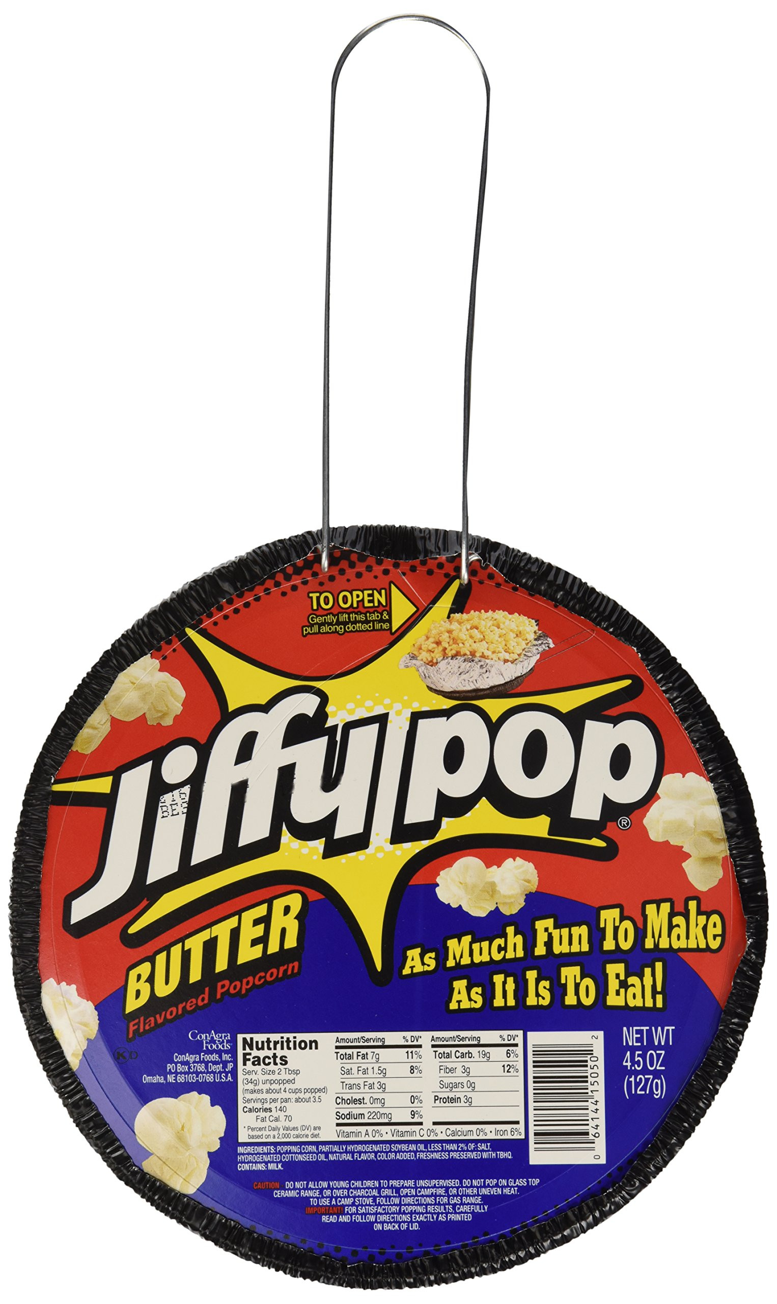 JIFFY POP Butter Flavored Popcorn, Stovetop Popping Pan, 4.5 oz. | Amazon (US)