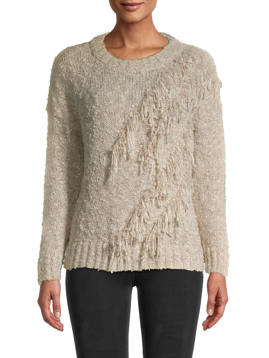 stellah Women's Fringe Sweater - Gold - Size XS | Saks Fifth Avenue OFF 5TH