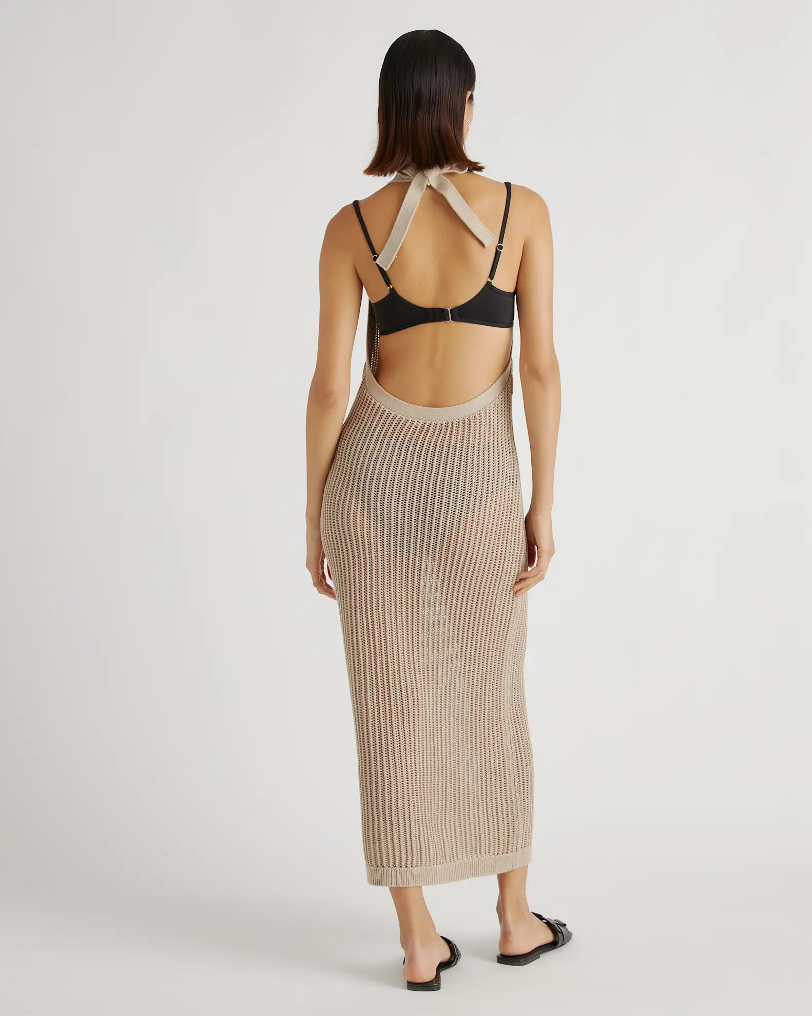 100% Organic Cotton Open-Knit Cover-Up Maxi Dress | Quince