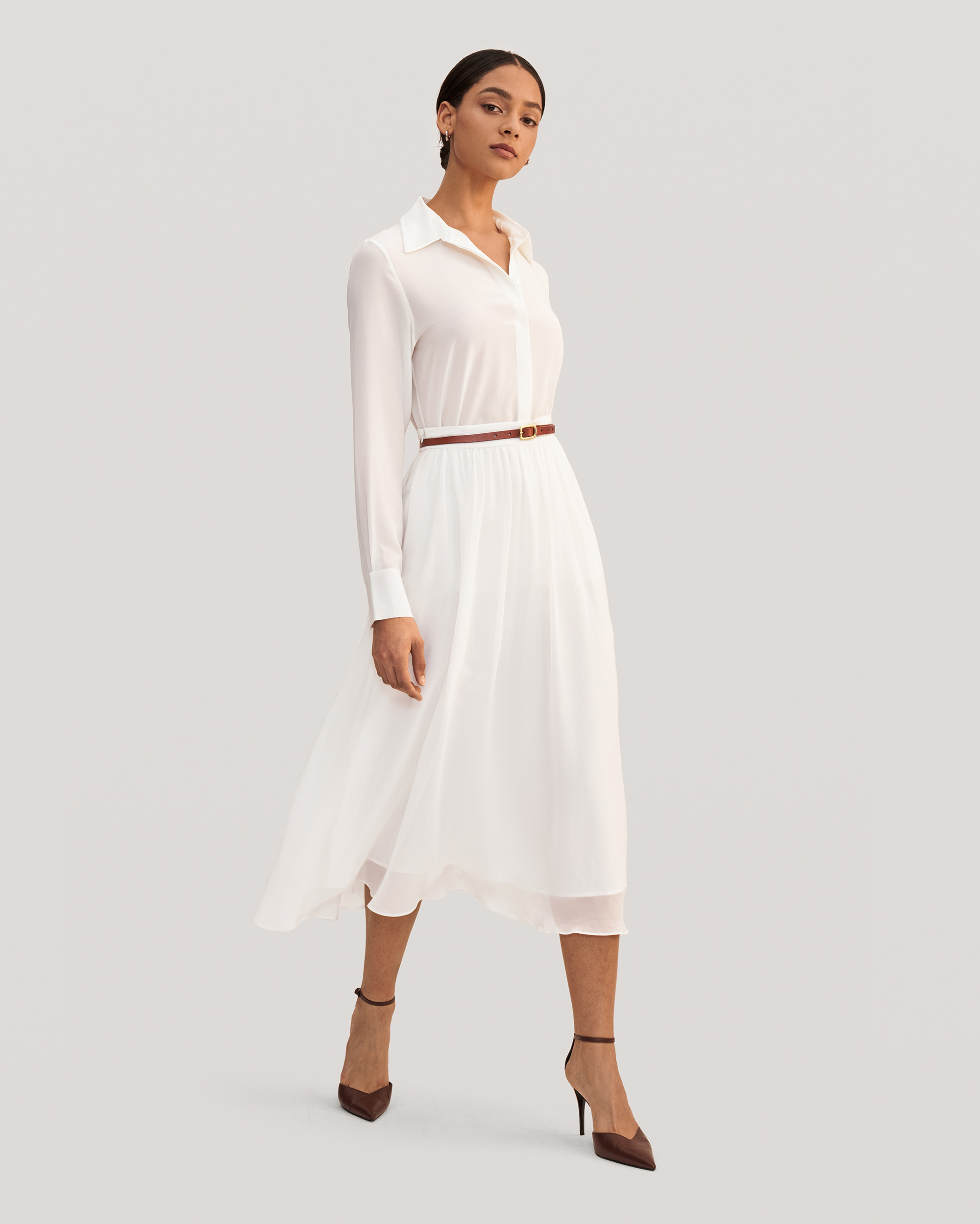 Double-layer Silk Tulle Skirt | LilySilk