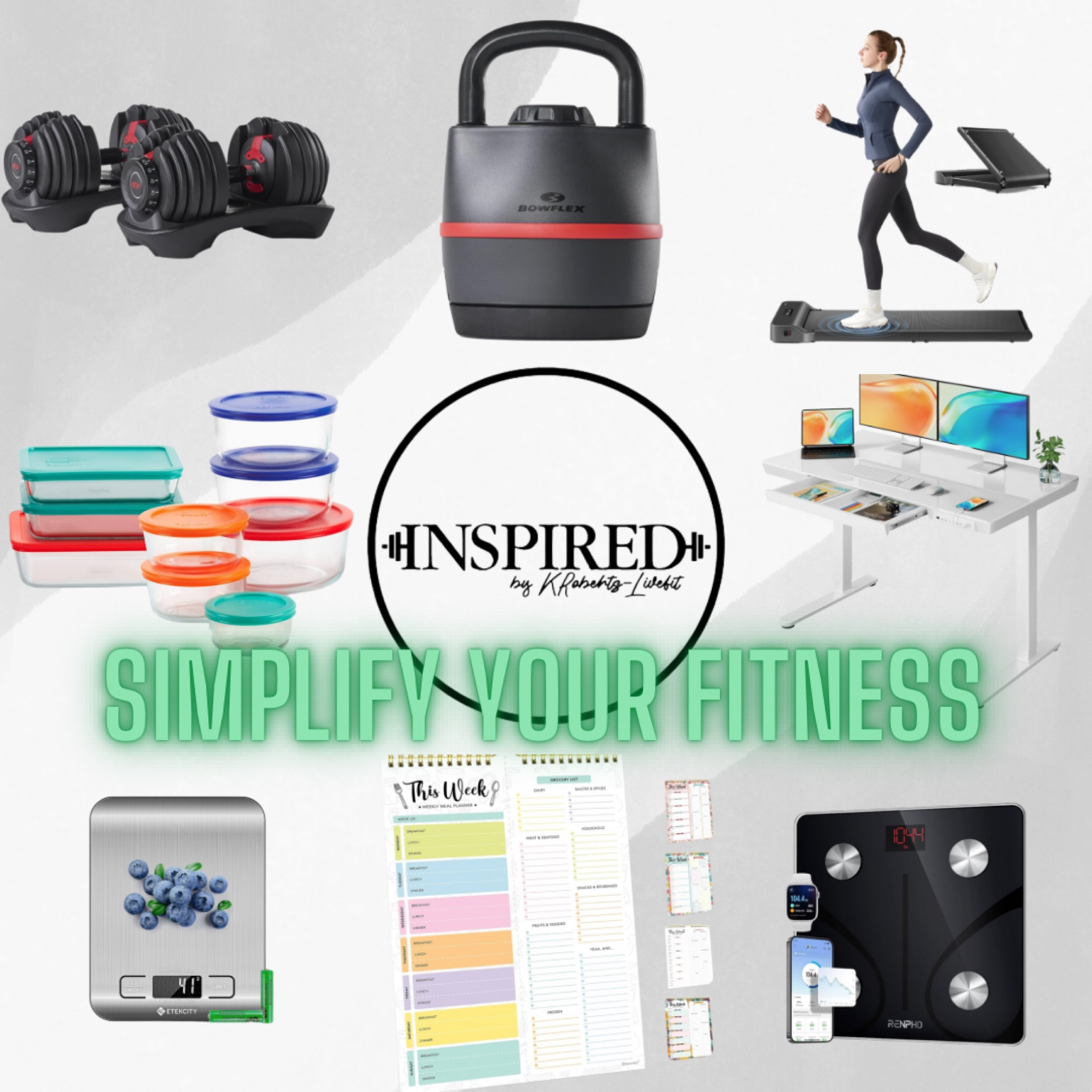 ‼️Your health is worth more than any handbag, pair of shoes, or popular fad!! Invest in your HEALTH! 😁

💪🏼  Simplify your healthy lifestyle by bringing these products into your HOME! 💪🏼 

•Bluetooth body scale—gives you allll the details about your weight including body fat %, water weight, muscle mass, etc! And all stats are Bluetoothed to your phone! Set your own goals and much more! The price is outstanding! 

•Adjustable dumbbells (5-52.5 lbs) and kettlebell (8-40lbs) —{SPACE SAVING} and really allows you to progress in your strength training! 

•Meal planning notebook and grocery list-it’s magnetic too to keep on your fridge!

•Walking pad and adjustable desk—turn your sedentary work lifestyle into one that burns calories throughout the day! Or use the walking pad for the cold months to complete your step goal!

•Glass Pyrex—BPA free meal prepping glass containers that are microwave, dishwasher, and freezer safe! 



#LTKActive #LTKFitness #LTKHome