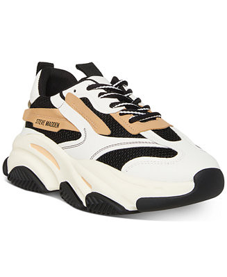 Steve Madden Women's Possession Chunky Lace-Up Sneakers & Reviews - Athletic Shoes & Sneakers - S... | Macys (US)