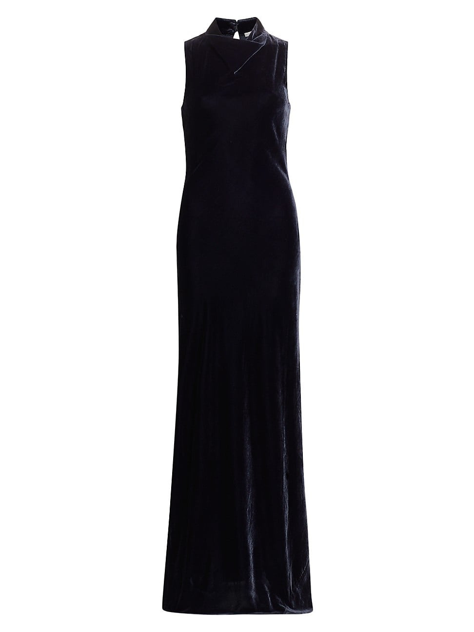 Women's Kura Velvet Column Gown - Navy - Size 0 | Saks Fifth Avenue