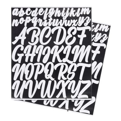 Unique Bargains Vinyl Waterproof Indoor Outdoor Letter Stickers 10 Sets | Target