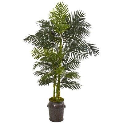 Nearly Natural 84-in Green Artificial Palm Trees | Lowe's