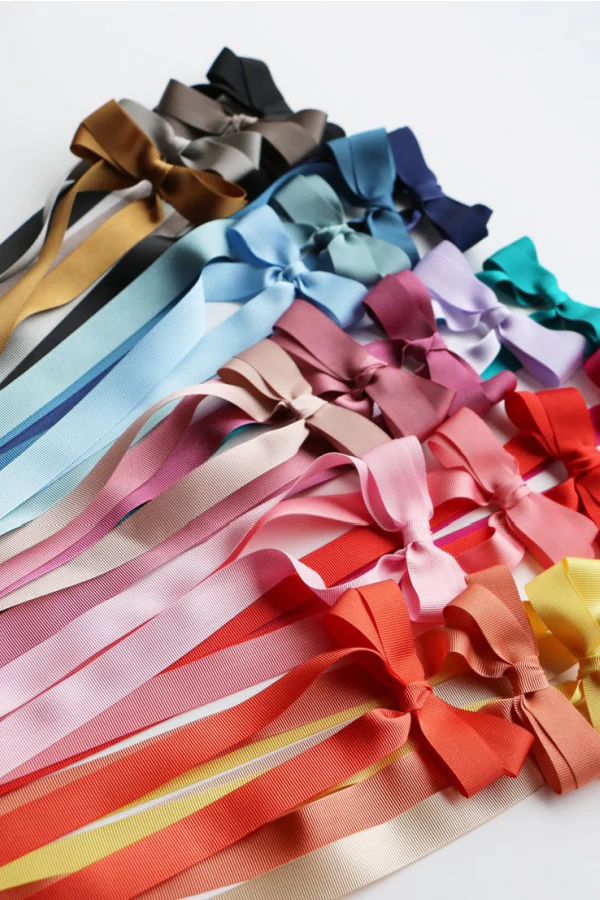 Double Long Grosgrain Bow | The Frilly Frog