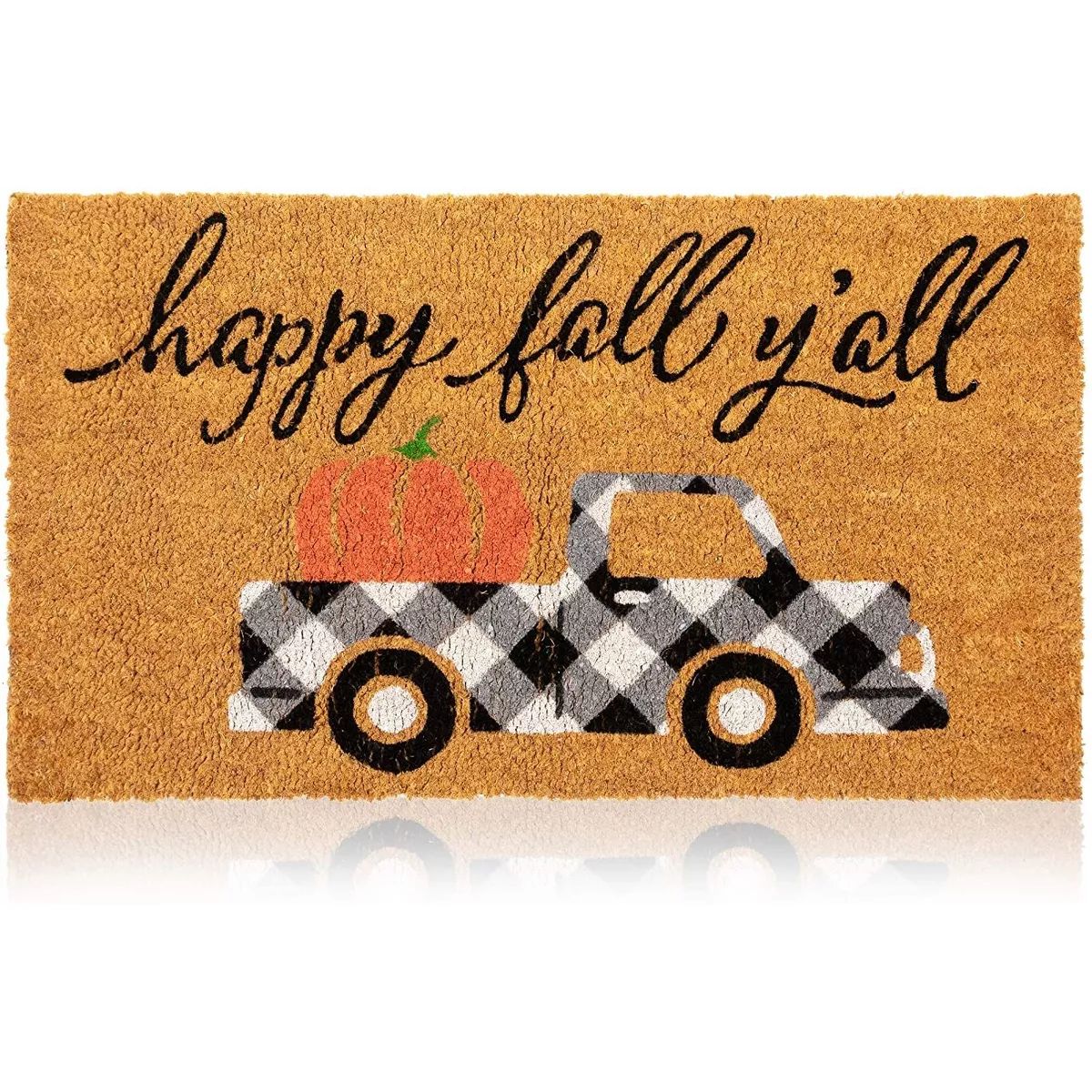 Farmlyn Creek Happy Fall Y'all Doormat for Thanksgiving, Coir Welcome Door Mat for Autumn, 17 x 3... | Target