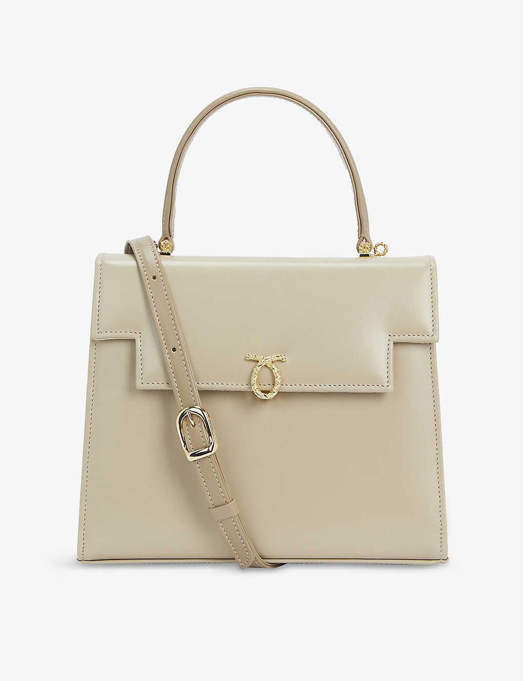 Traviata top-handle leather tote bag | Selfridges