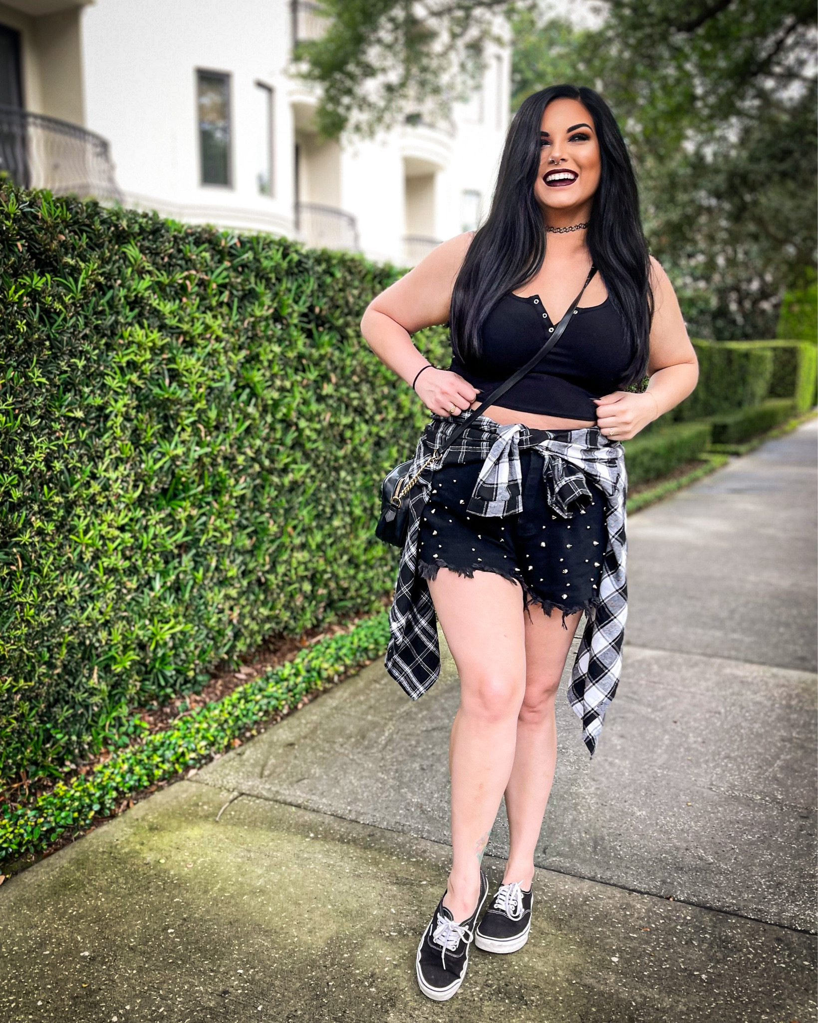 Living out my 2014 tumblr grunge dreams in these studded shorts! 

Plus size shein, grunge style, grunge outfit, alternative fashion, plus size fashion 

#LTKPlusSize #LTKFindsUnder50 #LTKFestival