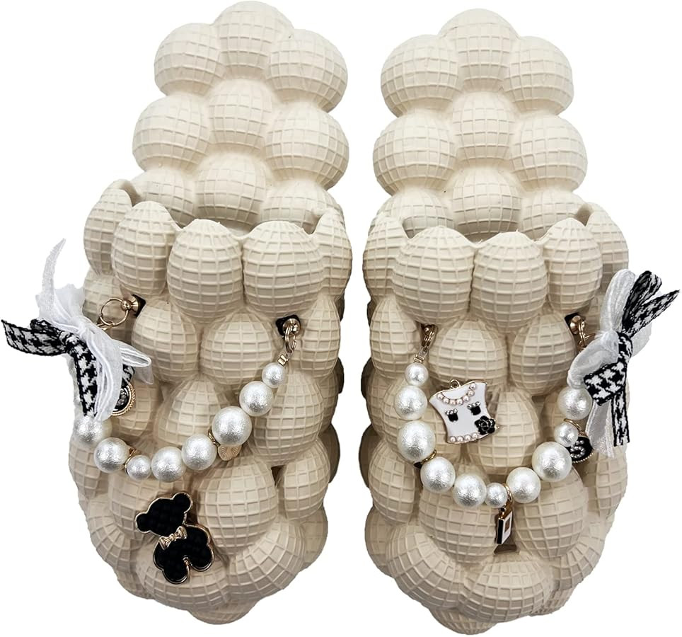 Bubble Slides, Bubble Slides for Women Men, Funny Massage Cloud Slippers with Charms, Non-Slip Sp... | Amazon (US)