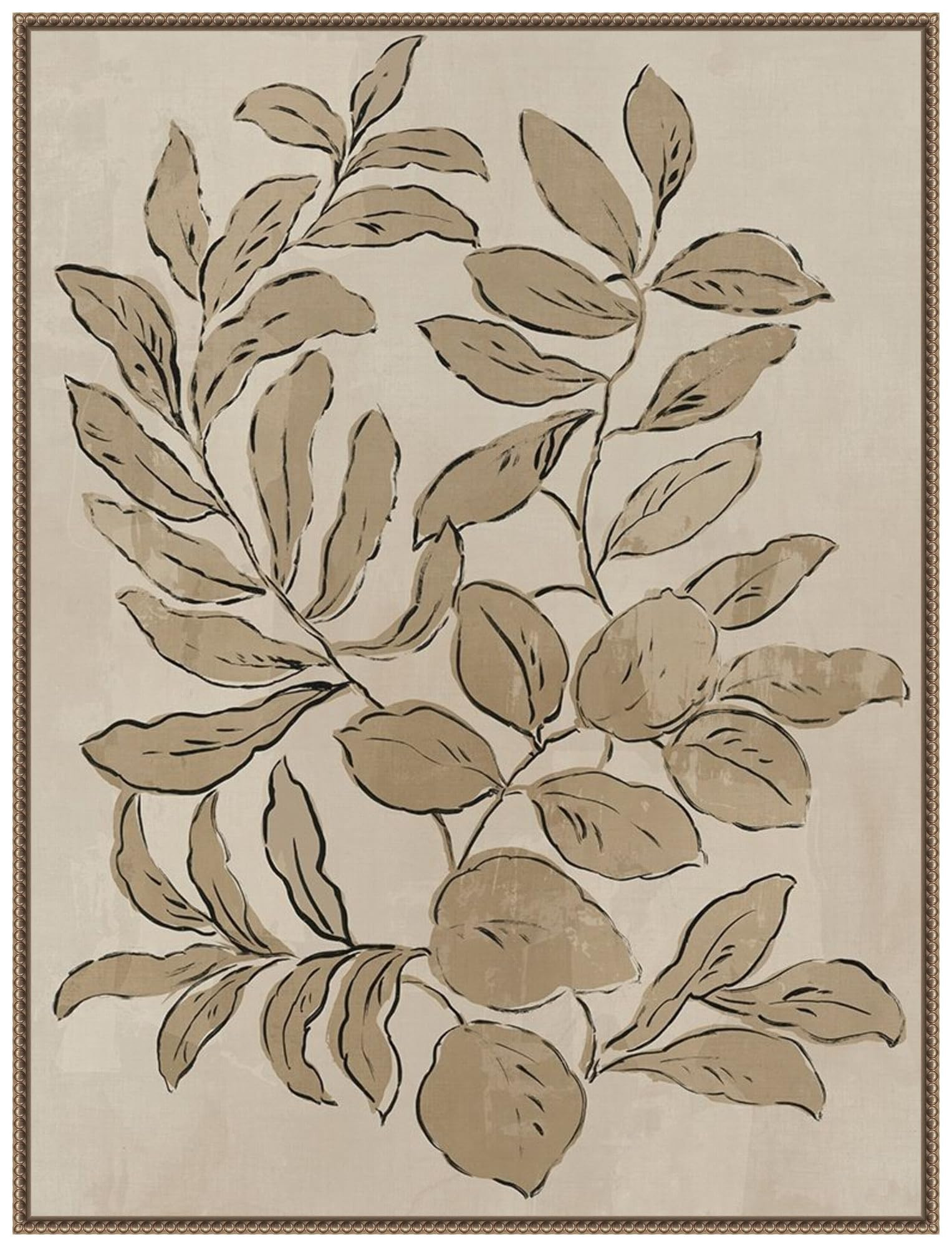 Amanti Art Framed Canvas Wall Art 42x32 Leaves Sketches I by Asia Jensen, Framed Wall Art Canvas,... | Amazon (US)