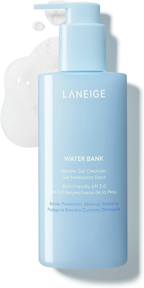 LANEIGE Water Bank Gentle Gel Cleanser: pH-Balanced & Barrier-Boosting with Blue Hyaluronic Acid | Amazon (US)