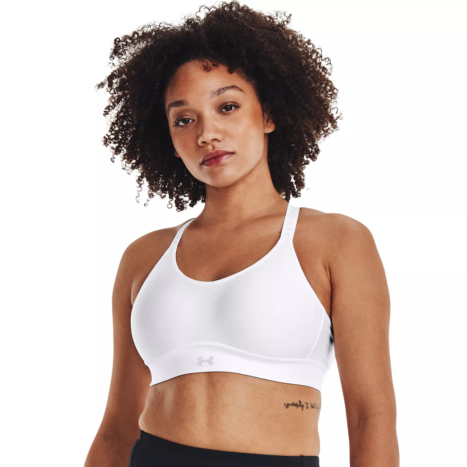 Under Armour UA Infinity Medium-Impact Covered Sports Bra, Women's, Size: XXL, White | Kohl's