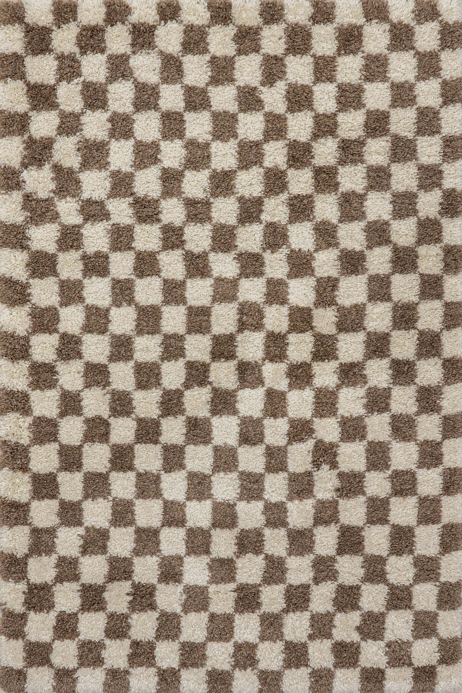 Color: BeigeBettie Retro Checkered Shag Rug | Beige Beige swatchBettie Retro Checkered Shag Rug |... | Rugs USA