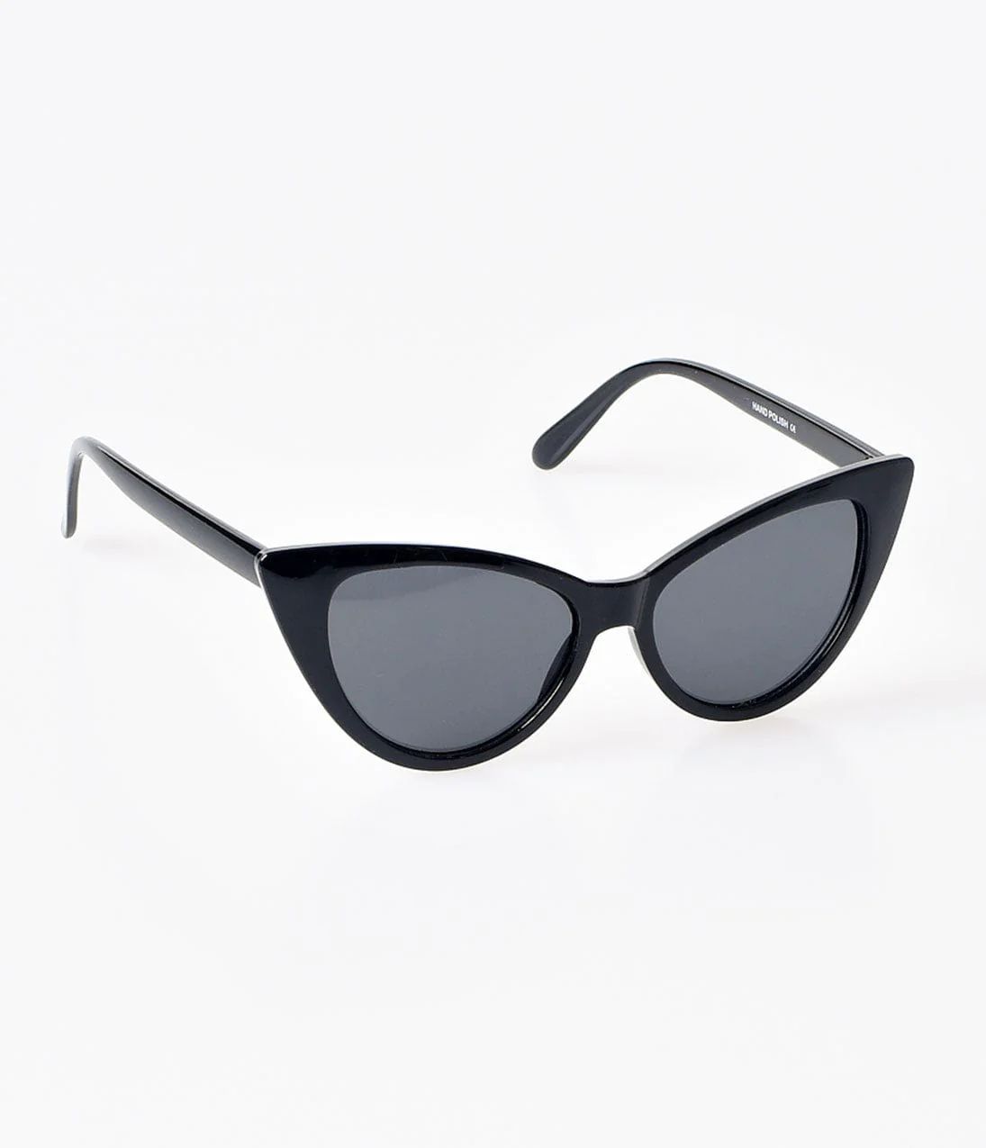 Black Retro Pointed Cat Eye Sunglasses | UniqueVintage