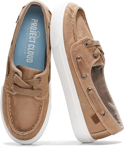 Project Cloud Sneakers for Women - Memory Foam Spring Shoes for Women Footwear - Slip-On Boat Sho... | Amazon (US)
