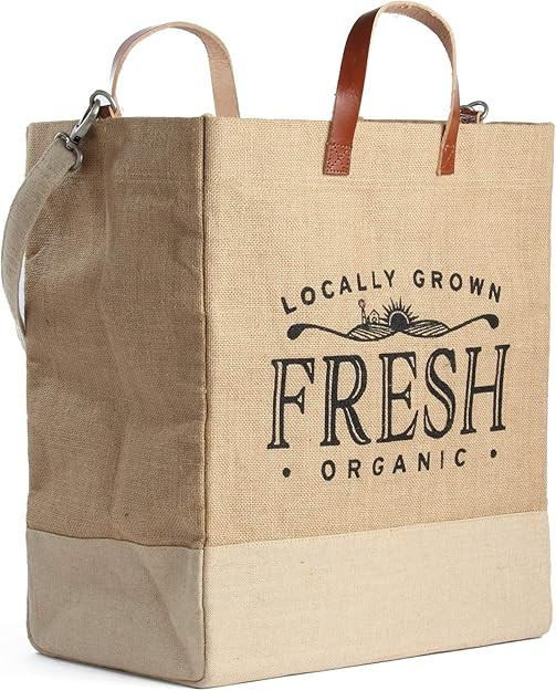 Earthwise Jute Shopping Bags Tote Reusable for Grocery Shopping Everyday Tote Heavy Duty with Lon... | Amazon (US)