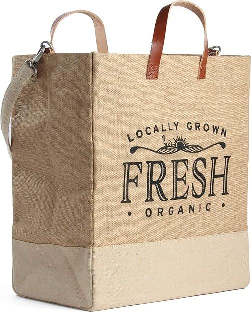 Earthwise Jute Shopping Bags Tote Reusable for Grocery Shopping Everyday Tote Heavy Duty with Lon... | Amazon (US)