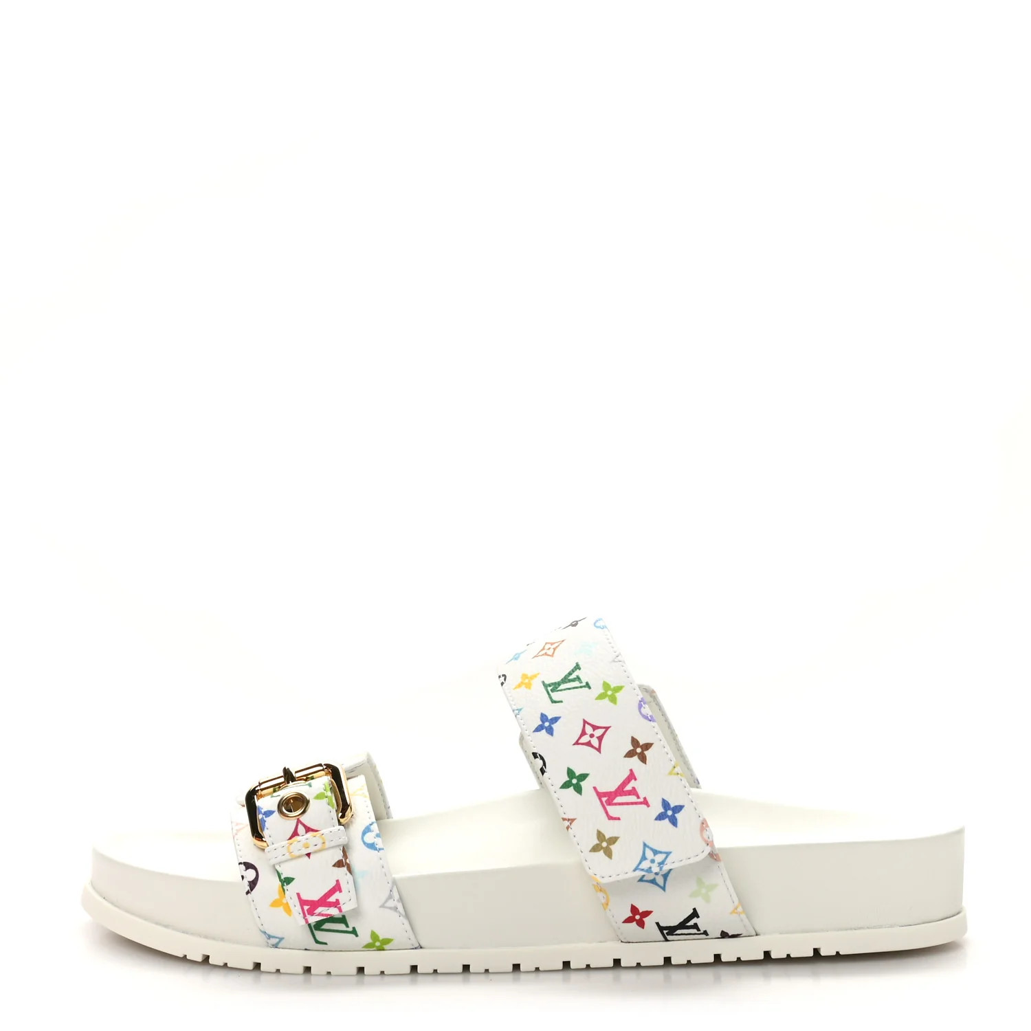 LV X TM Monogram Multicolor Bom Dia Comfort Mule Sandals 39.5 White | FASHIONPHILE (US)