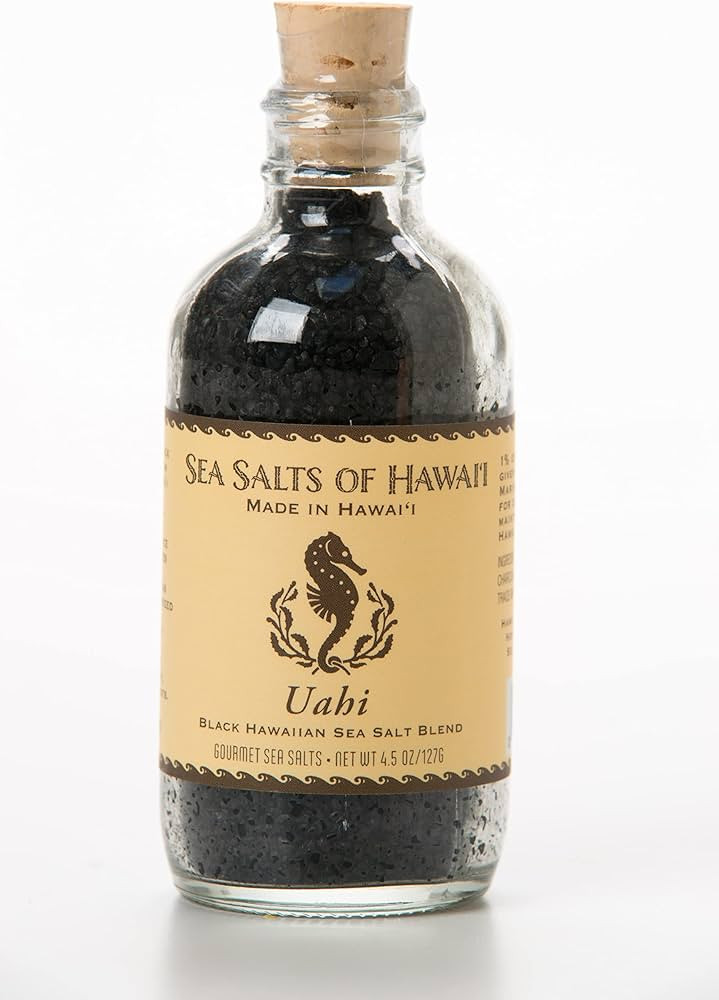Sea Salts Of Hawaii Uahi Black Hawaiian Sea Salt, 4.5 Ounce Bottle - Made in Hawaii | Amazon (US)