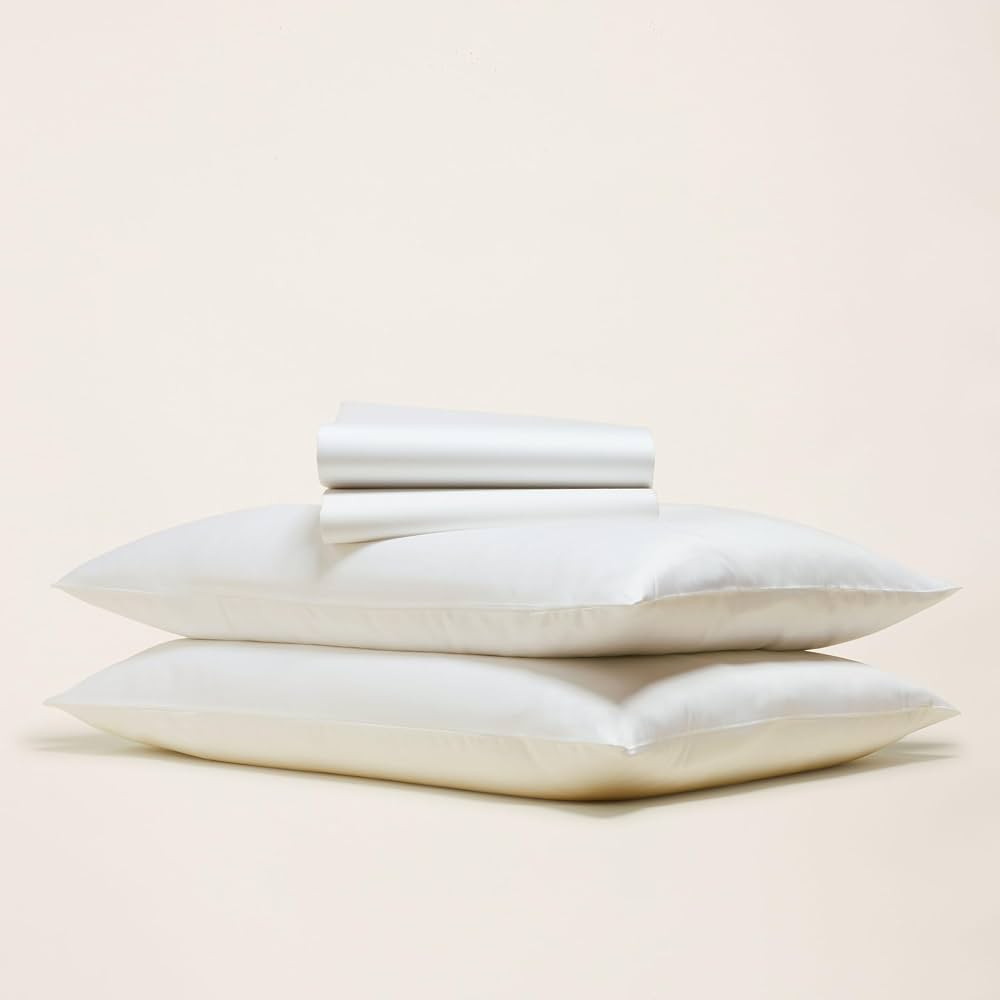 Italic Luxe Sateen Sheet Set White King | Amazon (US)
