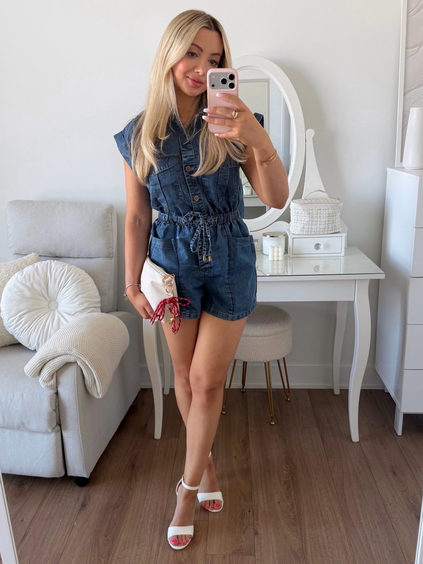 Denim romper spring weekend outfit 


#LTKgrwm #LTKFestival #LTKootd