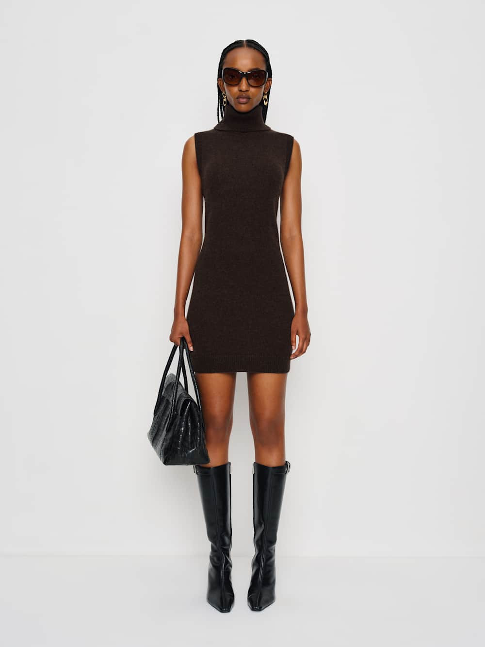 Holland Cashmere Turtleneck Sweater Dress | Reformation (Global)