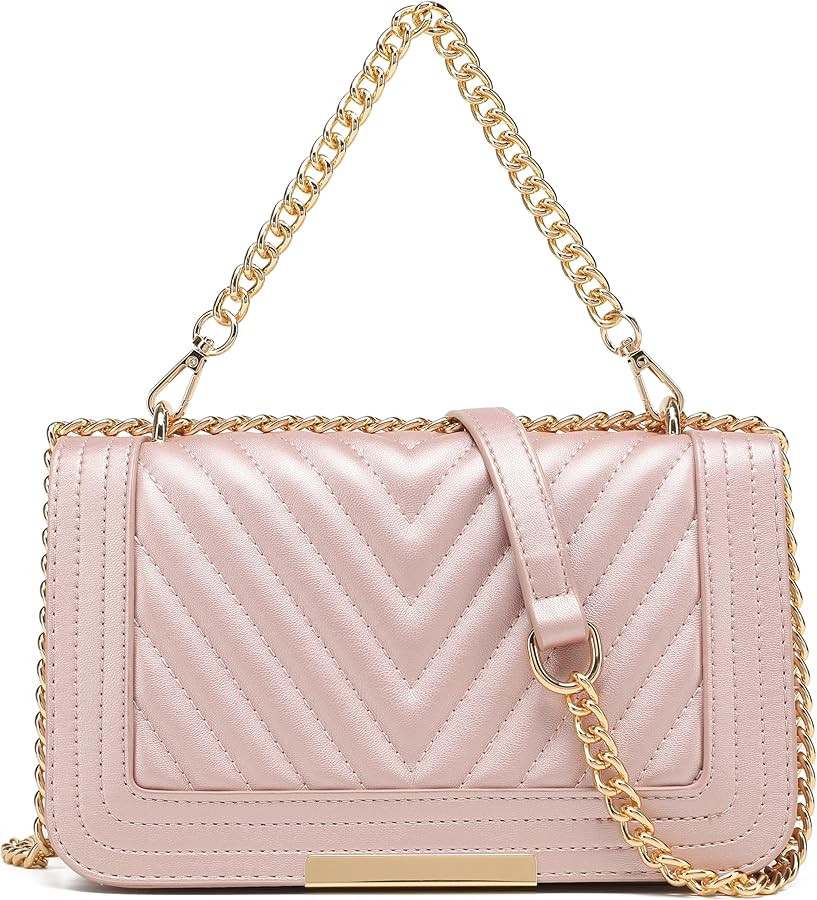 lola mae Crossbody Bags for Women Fashion Quilted Shoulder purse with Convertible Chain Strap Cla... | Amazon (US)